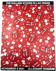 Póster oficial 2021 de los Rolling Stones Las Vegas #378/500 Litho Jagger exclusivo - Imagen 1 de 8