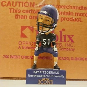 Pat Fitzgerald Northwestern Wildcats Legend Big 10 Football Icons 4" Bobblehead - Picture 1 of 6