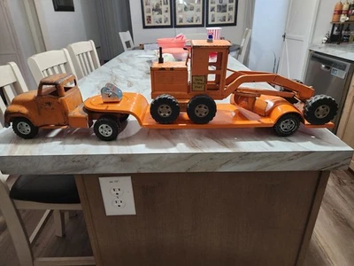 Vintage Tonka Semi, Custom Lowboy W/ Grader - image 1 of 4
