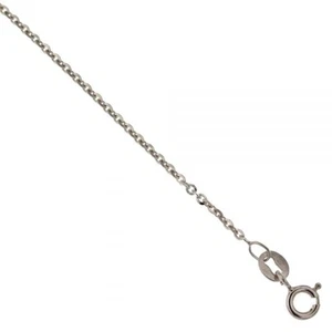 Bracelet de Cheville en or Blanc 18 KT 750/1000 Jersey Rolo 'Finition Unisex - Picture 1 of 1
