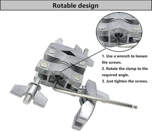 Drum Multi Winkelklemme drehbar Set Beckenständer Erweiterung Montage Halterung Rohre - Bild 1 von 5
