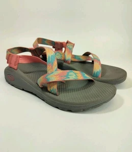 Chaco Z2 Classic Sandal Women's Size 9 Aerial Rosette Pink & Blue - Picture 1 of 8