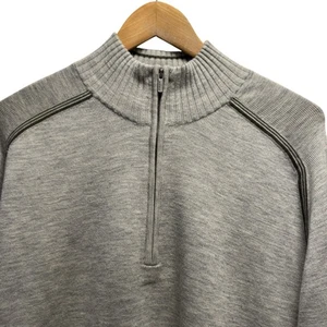 Smartwool Men's Size XL Gray 1/4 Zip Wool Knit Pullover Long Sleeve Sweater euc - Picture 1 of 5