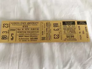 SÌ - Horton Field House Illinois State U. - 16/11/1974 biglietto completo - mai usato - Foto 1 di 2
