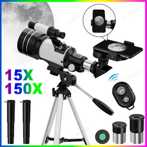 Profi Refraktor Teleskop Astronomie Einsteiger Erwachsene Handy Adapter 5X-150X - Bild 1 von 14