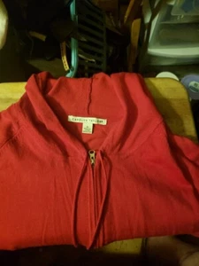 Carolyn Taylor Red Full Zip Hoodie Size XL - Picture 1 of 5