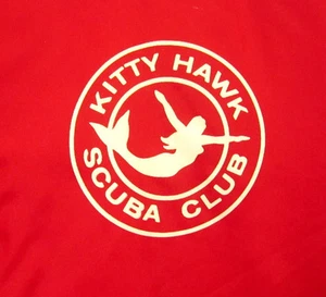 KITTY HAWK SCUBA CLUB small jacket mermaid logo windbreaker vtg Dayton OHIO - Picture 1 of 3