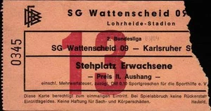 Ticket II. BL 83/84 SG Wattenscheid 09 - Karlsruher SC, 18.02.1984 - Bild 1 von 1