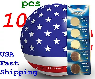 10 pcs TT CR2450 2450 LM2450 BR2450 TT Card 3V Lithium Battery - Image 1 of 4