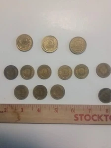 Vintage 1920-30s Franc Coins, 2 Franc (3), & 1 Franc (10) Coins, 1 From Tunisia - Picture 1 of 15