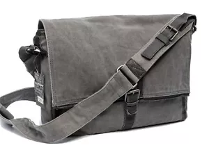 Lecerf super dicke und robuste Herren Canvas Kuriertasche mit Lederbesatz neu - Bild 1 von 7