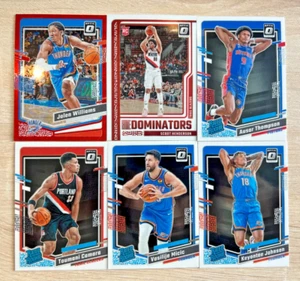 2023-24 Panini Donruss Optic Jalen Williams Scoot Henderson Lot Of 6 Cards - Picture 1 of 2