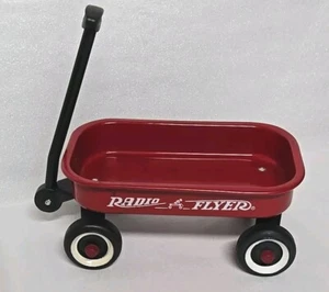 Vintage Radio Flyer 12 Inch Miniature Metal Wagon Toy Red White Retro Display - Picture 1 of 12
