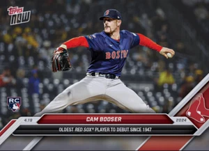 2024 Topps NOW RC Oldest Red Sox Debut 1947 4.19.24 CAM BOOSER Digital - Picture 1 of 1