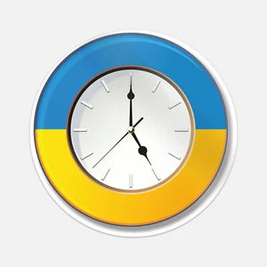 Calcomanía pegatina para parachoques reloj de Ucrania con bandera nacional para automóvil - Imagen 1 de 1