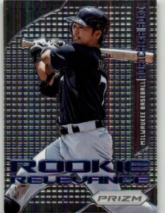 2012 Panini Prizm Norichika Aoki Rookie Relevance #RR11 Milwaukee Brewers - Picture 1 of 2