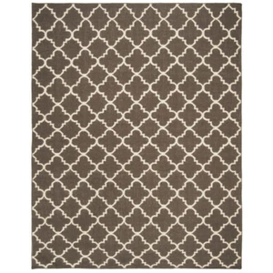 SAFAVIEH Dhurries DHU554C Handwoven Brown / Ivory Rug - Picture 1 of 25