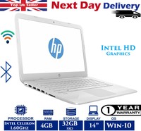 HP Stream 14-ax054sa 14" Laptop Intel Celeron N 1.60Ghz 4GB RAM 32GB SSD Win 10