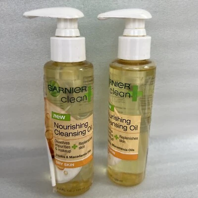 2 PACK Garnier Clean+ Nourishing Cleansing Oil 4.2 oz U48B - Image 1 of 2