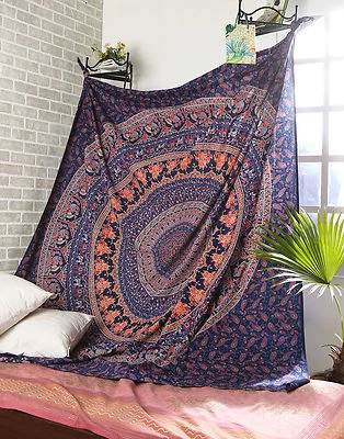 Mandala Tapestry Indian Wall Hanging Decor Bohemian Hippie Twin Bedspread Throw - Image 1 of 4