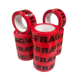 36 Rolls Fragile Packaging Tape 2" x 110 Yards Packaging Tape 2 Mil - Picture 1 of 7