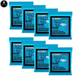 8 SETS Ernie Ball Electric Guitar Strings 8-38 EXTRA SLINKY Nickel 2255 - Picture 1 of 7