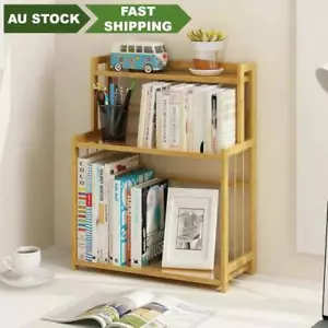 Bamboo Book Shelves Kitchen Storage Multi Use Desk Book Shelf Simple Handy桌面书架 - Picture 1 of 6