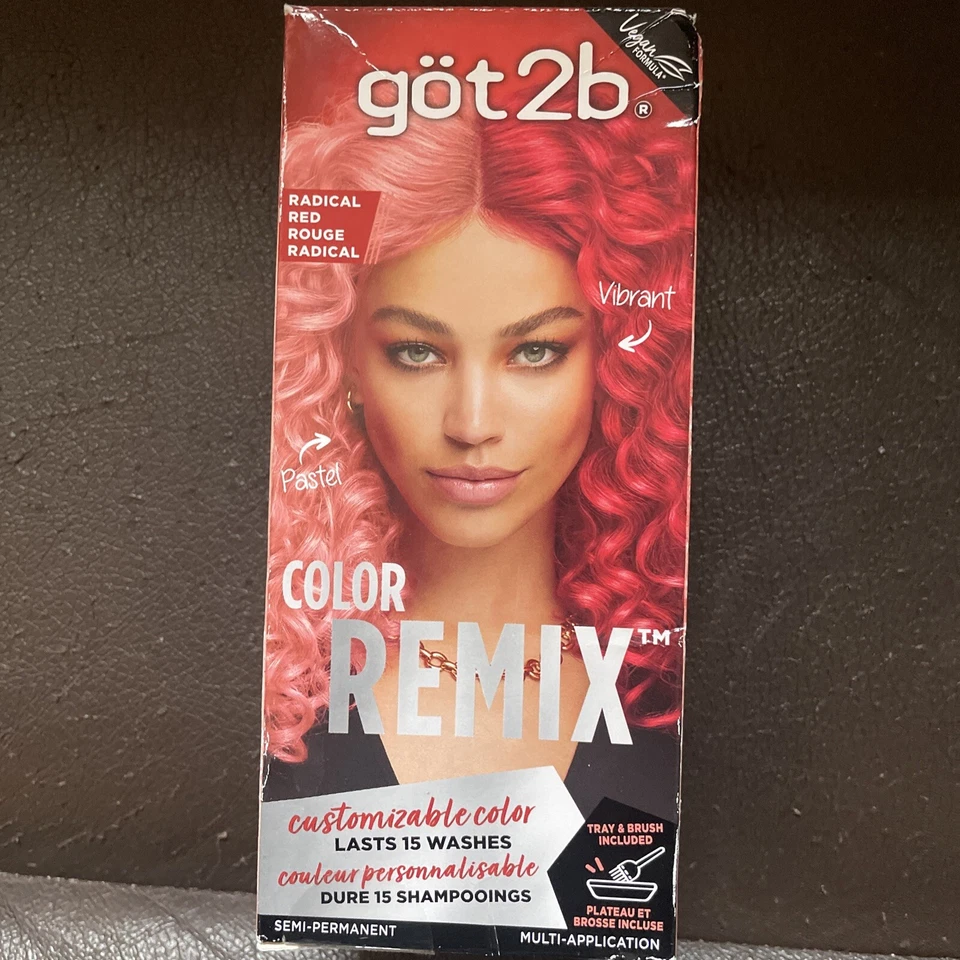 Got2b Color Remix, Customizable Semi-Permanent Hair Color, 092 Radical Red - Image 1 of 1