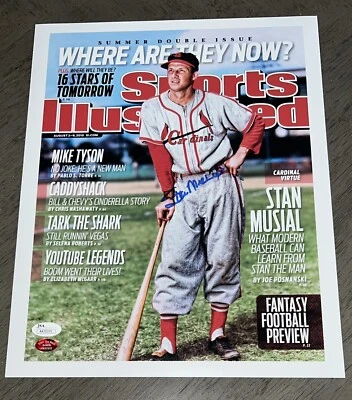 Stan Musial Signed Sports Illustrated 11x14 Cover Photo Cardinals Auto JSA & STM - Image 1 of 4