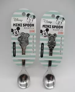 disney Mickey Minnie stainless spoon 13cm Made in JAPAN - Picture 1 of 7