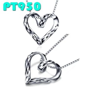 Platin Anhänger Pt950 Gleiter Gratis Silber Kette 925 Edler als Gold Herz Reif - Bild 1 von 4