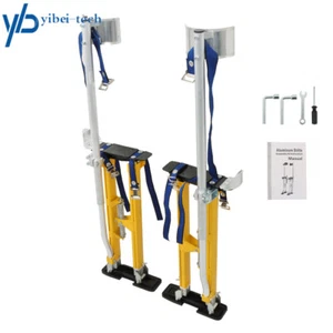 24"-40" Adjustable Drywall Stilts Aluminum alloy construction Tool Yellow - Picture 1 of 10