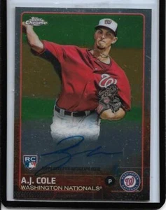 2015 Topps Chrome ~ #AR-AC ~A.J. COLE~ AUTO~Washington Nationals ~ - Picture 1 of 1