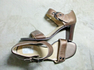 Worthington SZ 6M Jodie 青铜皮革宽带凉鞋状况良好 — 第 1/4 张图片