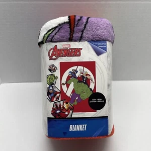 MARVEL AVENGERS Captain America Hulk Thor Kids Blanket (62in x 90in) NEW - Picture 1 of 3