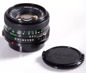 OBJECTIF CANON FD 1,8/50mm FD lens 50 1,8 CANON AE-1 SERIES NEW - Foto 1 di 4
