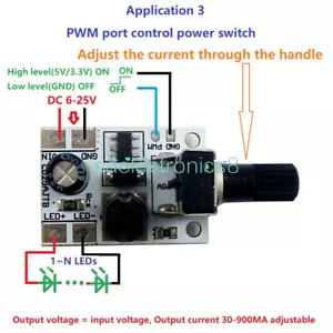 DC 6-24V 20W Adjustable Brightness LED Driver PWM Controller DC-DC Step-down CA - Picture 1 of 4