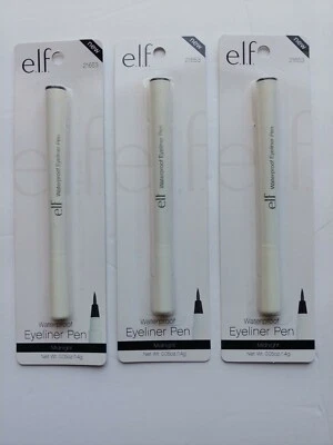 e.l.f. Eyeliner Pen Waterproof Midnight SEALED PACK OF 3 - Image 1 of 2