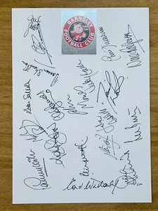 Hand Signed A4 Team sheet - Barnsley FC 1995/96 season - 22 signatures - Picture 1 of 5