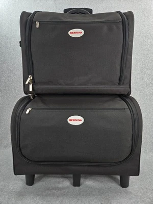 Bernina Machine Estuche Negro Bolsa Trolley Set Transportador de Viaje Equipaje con Ruedas Foto 1 de 4