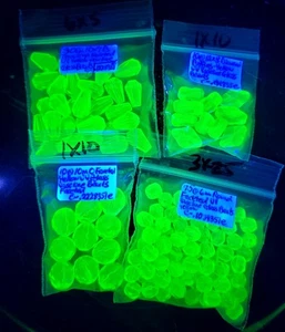NUEVO Lote De Cuentas Sueltas Vaselina Amarilla Vidrio Brillante De Colección Lágrima Redonda Oblonga - Imagen 1 de 8