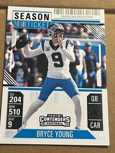 2024 PANINI CONTENDERS - SEASON TICKET - BRYCE YOUNG PANTHERS #14 - Picture 1 of 2