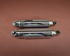 2012-2015 Harley Davidson FLD Switchback CHROME REAR SUSPENSION SHOCKS - Picture 1 of 8