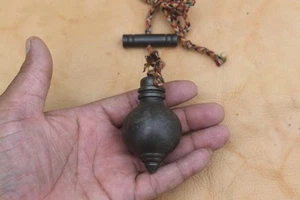Vintage Iron leveling plumb bob collectible rustic tool salvage farm barn decor - Picture 1 of 6