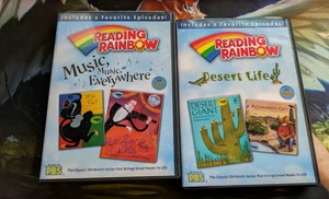 2 Reading Rainbow DVDs (Music Everywhere & Desert Life) PBS - Picture 1 of 1