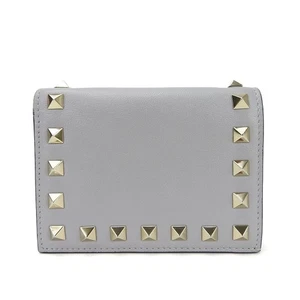 USADO Valentino Garavani Cartera Plegable QW1P0P39BOL Cuero Gris Cartera... - Imagen 1 de 11
