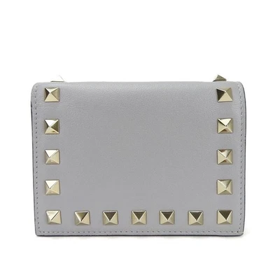 USADO Valentino Garavani Cartera Plegable QW1P0P39BOL Cuero Gris Cartera... - Imagen 1 de 4