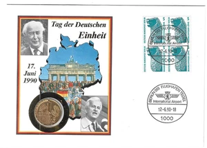 Numismatic Cover Germany Day Of German Unity 1990 - Picture 1 of 1