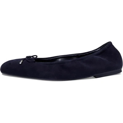 Stuart Weitzman Womens Bardot Bow Ballerina Flats US 9 Navy Blue Suede NIB - Image 1 of 4