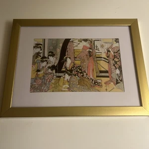 Schöner japanischer Kunstdruck gerahmt - Bild 1 von 3